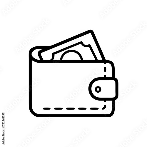 Wallet with money for financial transactions