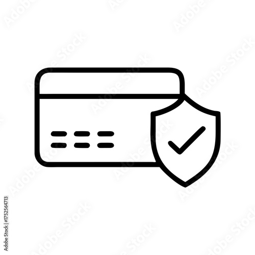 Secured credit card with shield