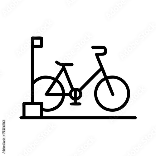 Bicycle parking station for secure bike storage