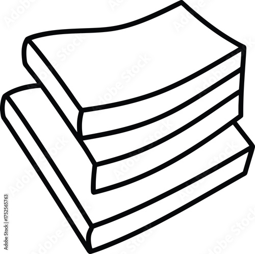  yellow sticky note stack with curled edges on whi.eps
