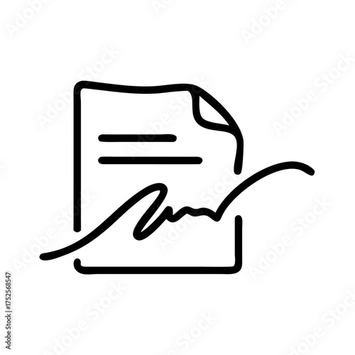 Signed document representing agreement and approval