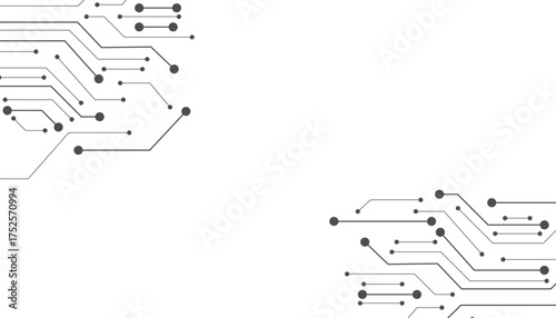 Abstract futuristic circuit board Illustration, Circuit board with various technology elements