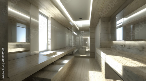 Exclusive bathroom interior adopts modern classic elements for timeless style