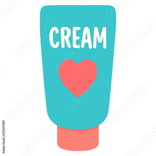 hand body cream healthy for skin flat color vector illustration template design