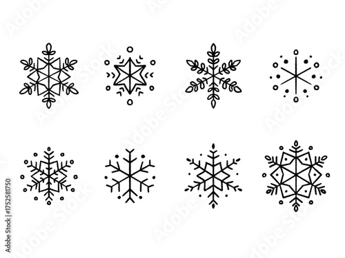 雪の結晶４黒