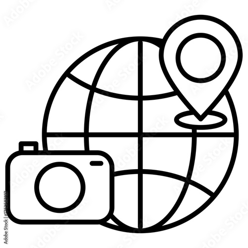 Tourist Atraction Outline Icon