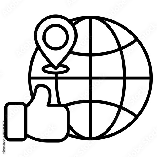 Recommended Destination Outline Icon