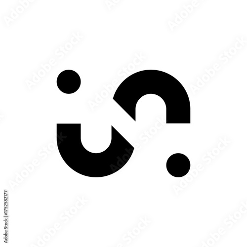 Abstract Question Mark Symbol Logo