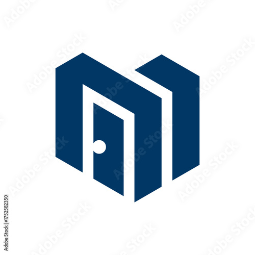 Modern Letter M Real Estate Logo Design