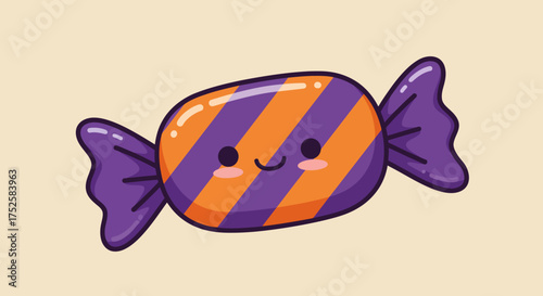 Wrapped Halloween Candy – Cute Flat 2D Illustration