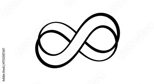 Infinite Symbol: A sleek and simple representation of the infinity symbol, a timeless emblem of endless possibilities and boundless concepts.