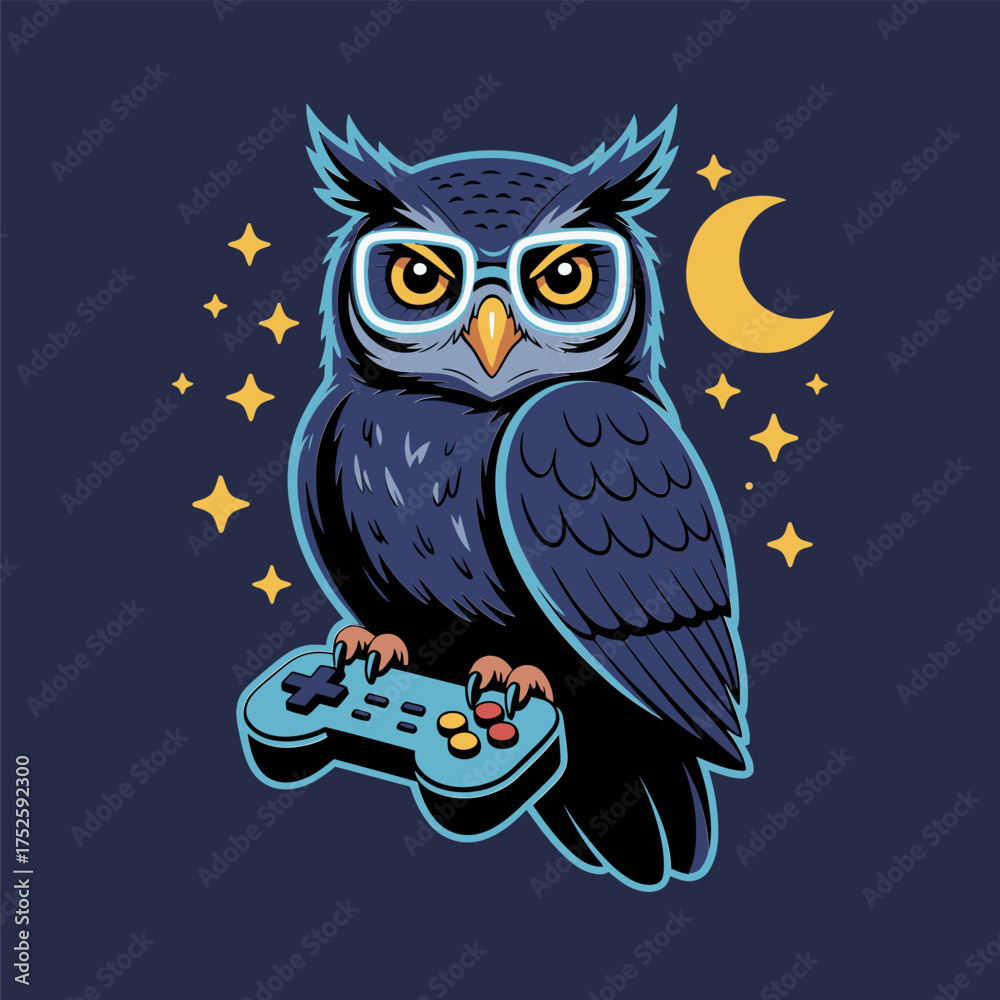 Obraz premium Chubby tiger cub gamer, teal gamepad, round headphones, cute sitting pose, friendly esports mascot, kids streaming vector illustration