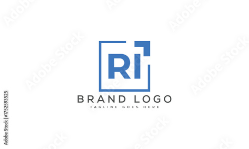 letter RI logo design vector template design for brand.