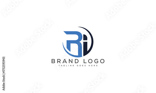 letter RI logo design vector template design for brand.