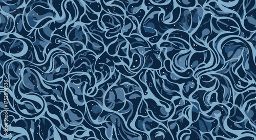 Abstract swirling patterns in deep blue water with subtle highlights creating a mesmerizing visual flow.