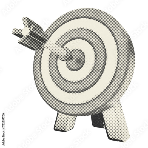 3d social media icon target halftone