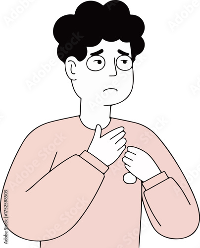Man with Sore Throat