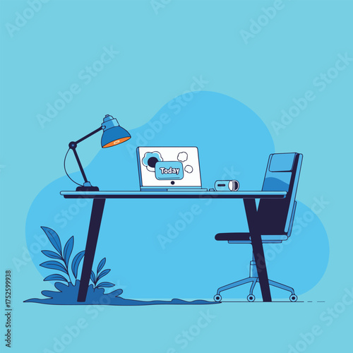 Modern Workspace Illustration