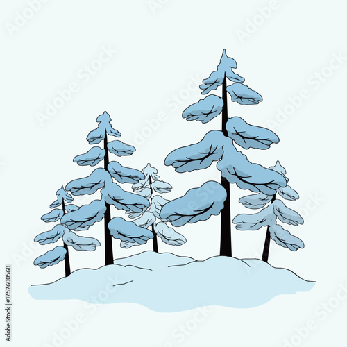 Snow-Covered Pine Trees