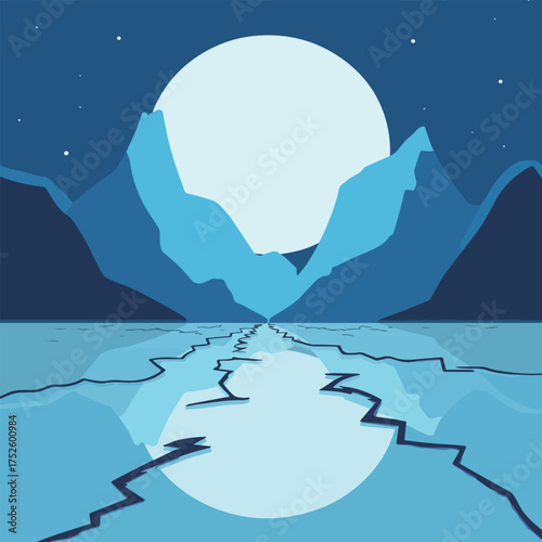 Arctic Night Landscape