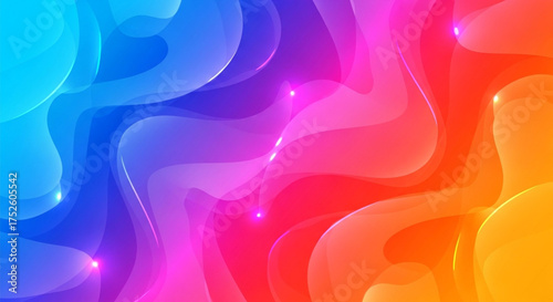 Abstract colorful background with smooth gradient shapes, creating a vibrant and dynamic visual experience with a modern and artistic touch
