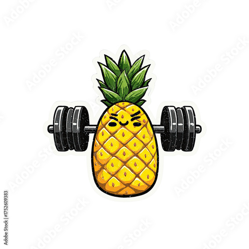 Strong Pineapple Gym Workout Graphic