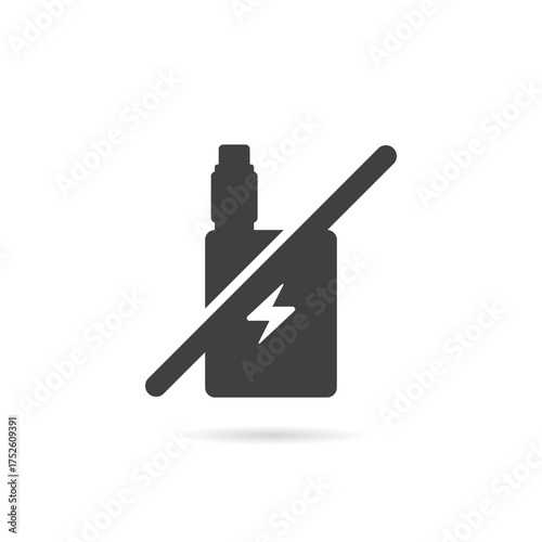 Vector Isolated No Vaping Icon