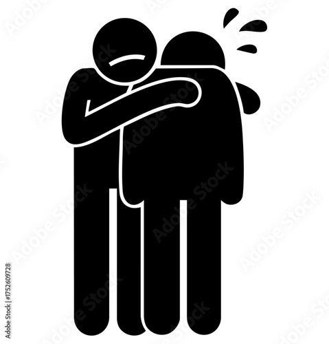 person consoling a crying friend