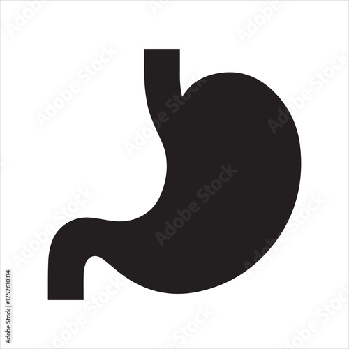 Stomach silhouette vector icon