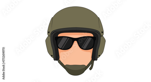 A pixel art portrait of a person wearing a pilot helmet and sunglasses.