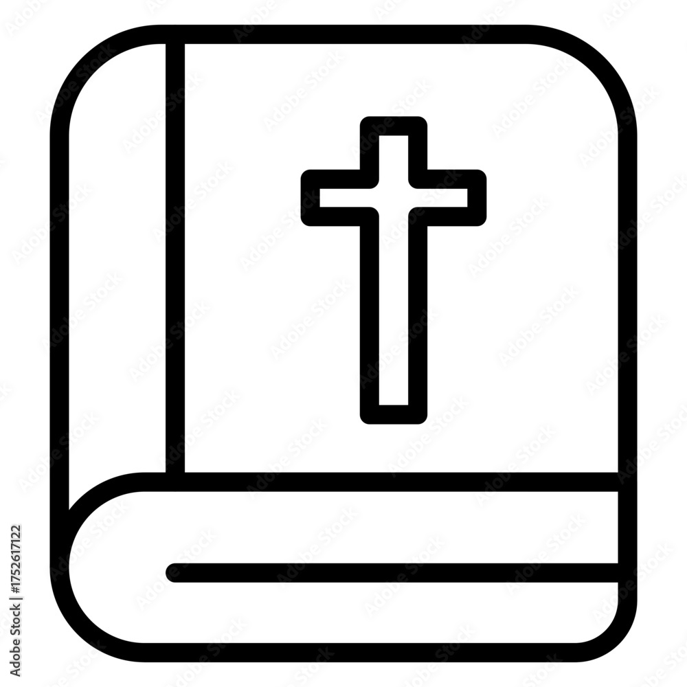 Obraz premium Gospel Book Vector Line Icon Design