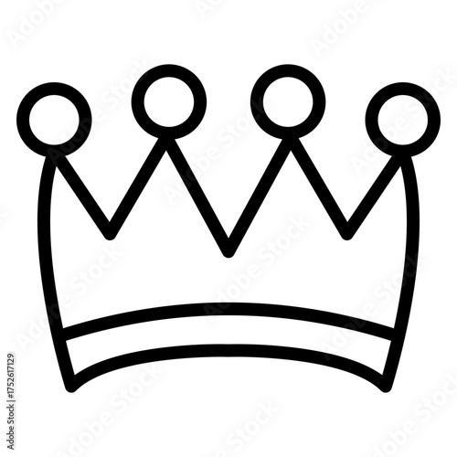 Crown of Glory Vector Line Icon Design