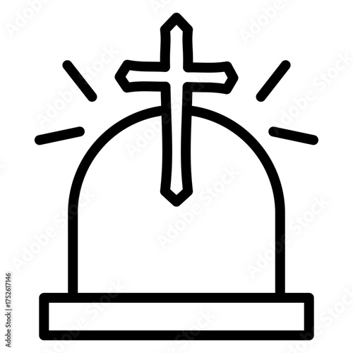 Resurrection Vector Line Icon Design