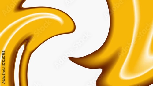 Animation abstract design featuring fluid golden brown shapes pulsates with vibrant dynamic movement and style.