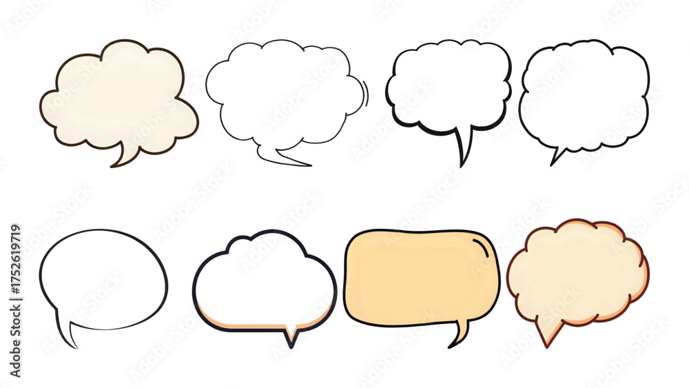 Fototapeta premium set of speech bubbles