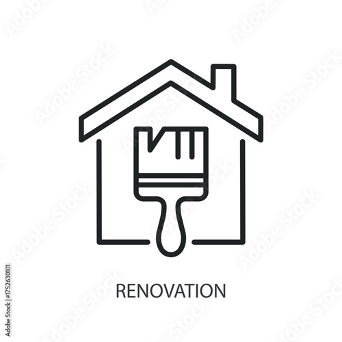 Renovation thin line vector icons.