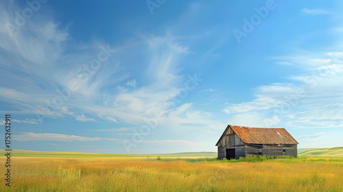 American Great Plains endless grassy fields