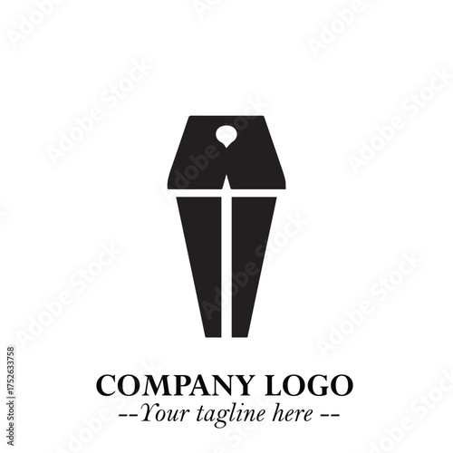 Woman Short Pants Logo Symbol in Black on the White Background Minimalist Fashion Illustration