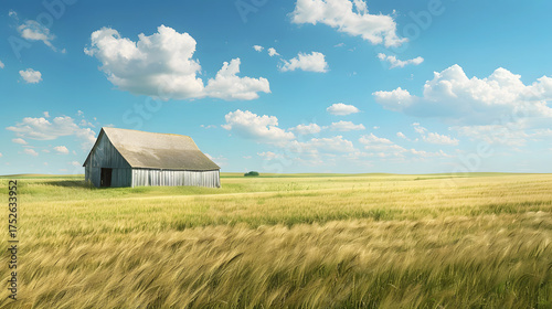 American Great Plains endless grassy fields