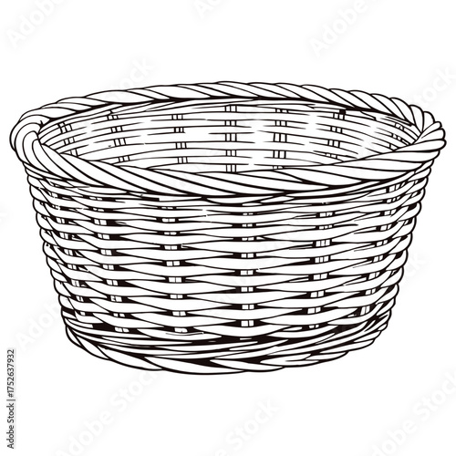 empty wicker basket
