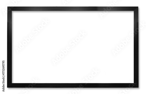 Slika na platnu Sleek, horizontal black metal picture frame with thick, modern border
