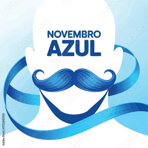 Novembro Azul Moustache Men’s Health Awareness Campaign Design