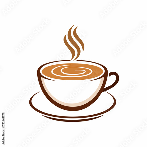 Coffee cup logo design vector illustration isolated on white background
