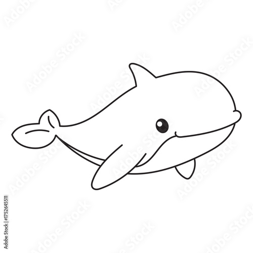 Cartoon of whale vector illustration