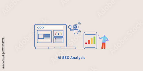 AI marketing bot sent summarized report of website status and SEO analytics to mobile for business view. 