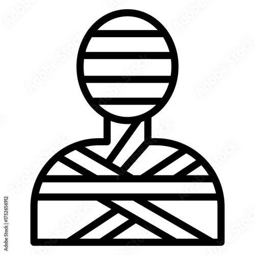 Mummy Vector Line Icon Design