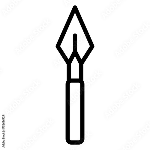 Spearhead Vector Line Icon Design