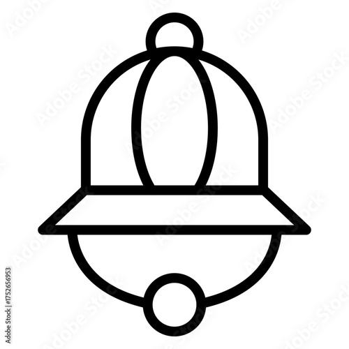 Archaeology Hat Vector Line Icon Design