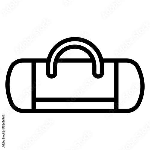 Field Bag Vector Line Icon Design