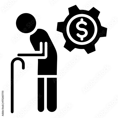 Retirement Plan Glyph Icon
